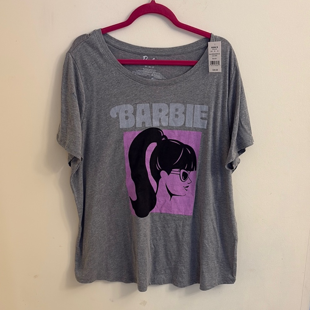 Barbie Gray and Purple Short Sleeve Tee